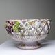 Openwork bowl in painted earthenware, Émile Tessier Le Croisic, 30-50's accident