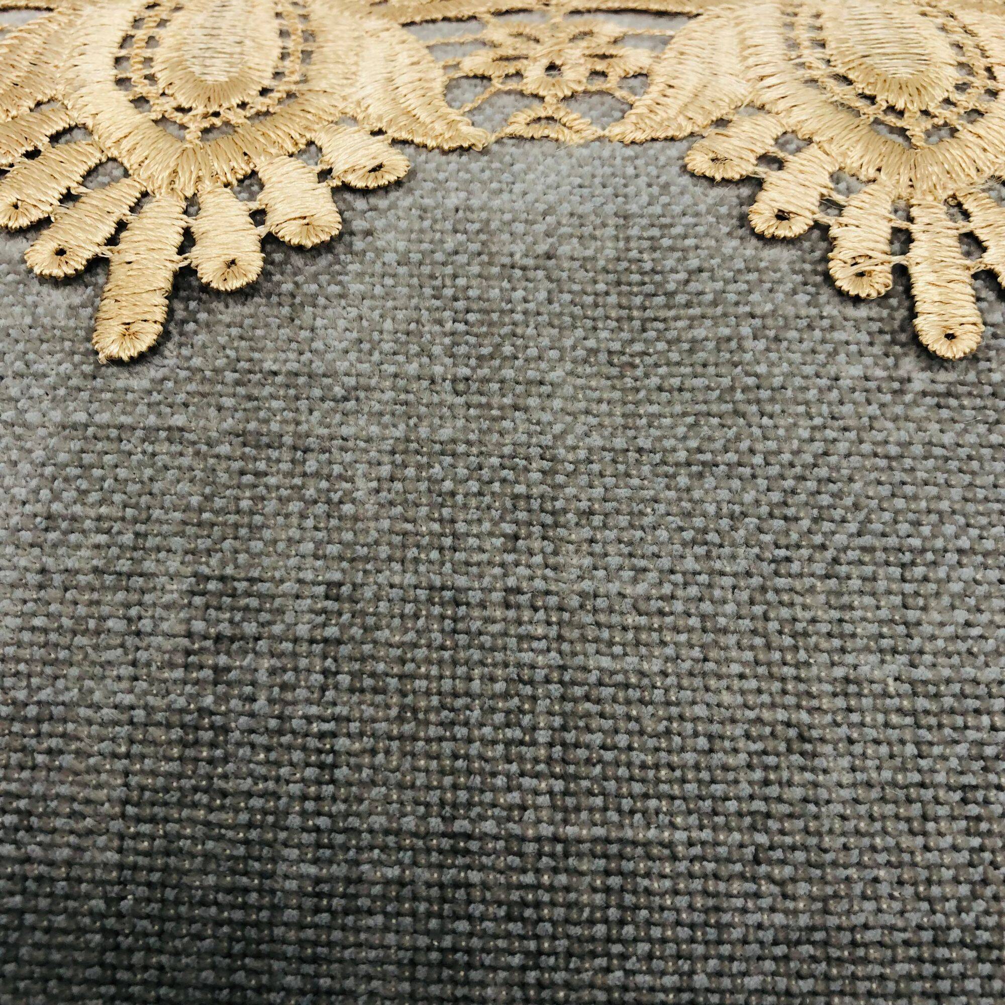 Square cushion, cover and insert. Grey, Champagne. Mila model.