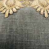 Square cushion, cover and insert. Grey, Champagne. Mila model.