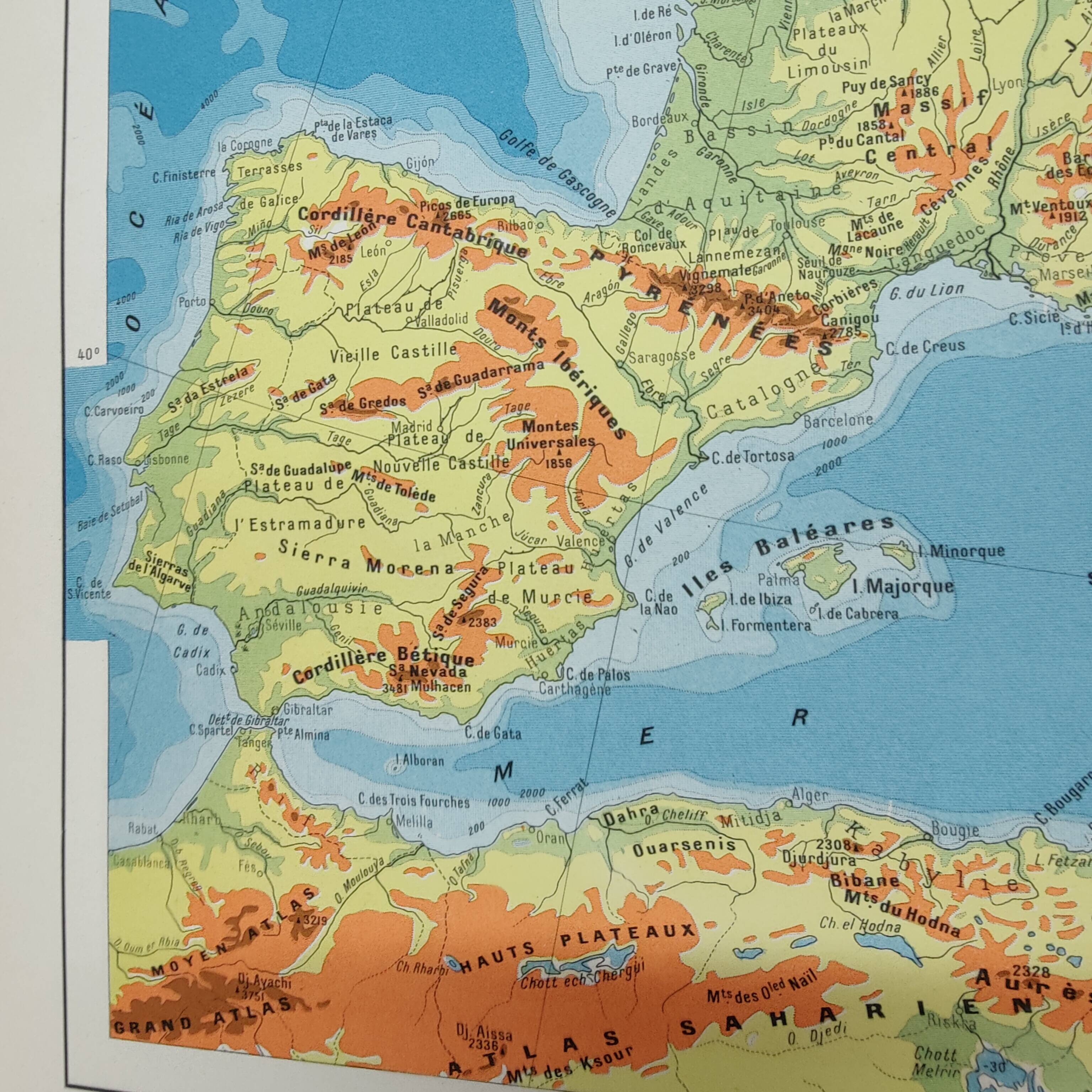 Vintage map of Europe, 1950