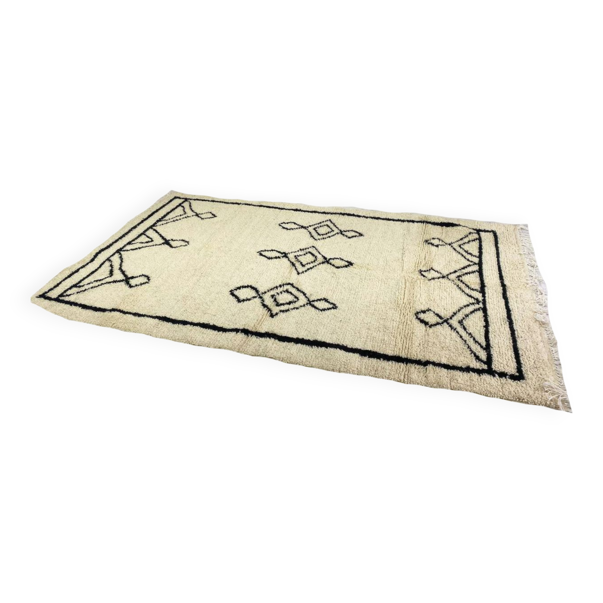 Handmade Moroccan Berber carpet 252 x 155 CM