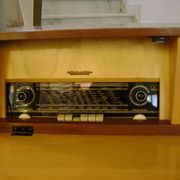 Radio furniture and record player "The Voice of His Master" from the 1950s