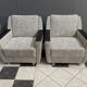 set of 2 grey relax chairs on castors 1970s