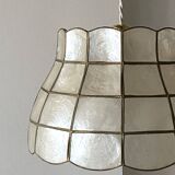 Natural mother-of-pearl pendant light