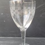 5 chiseled glass stems 1950