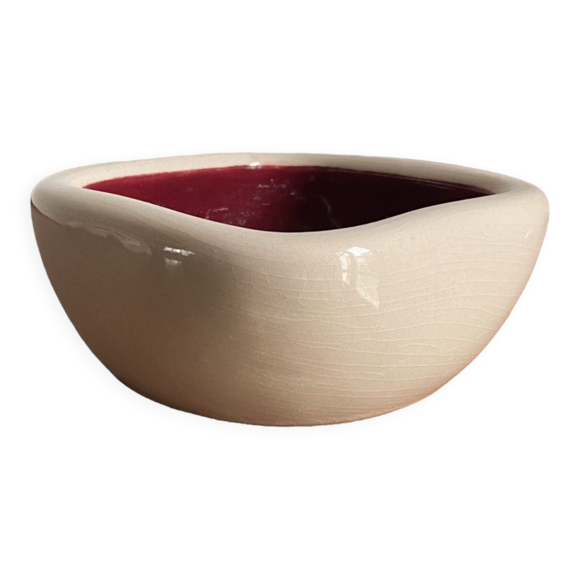 Ceramic empty pocket cup from the Keramos workshop in Sèvres, circa 1950