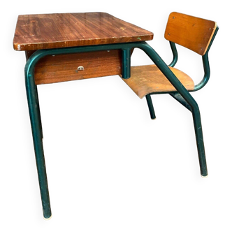 1960 green tubular school desk
