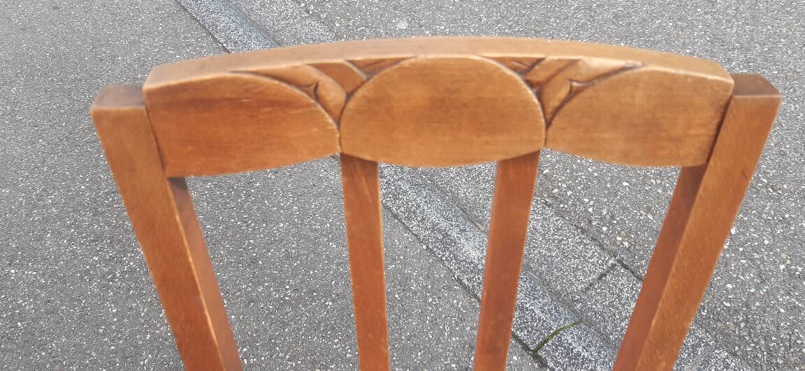 Lot de 6 chaises Art déco