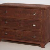 Ancienne commode rouge marron (vers 1920)
