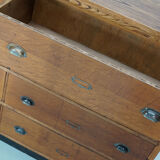 Large dutch oak apothecary cabinet, 1930s