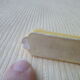 Box of 6 vintage knife holders in yellow ceramic