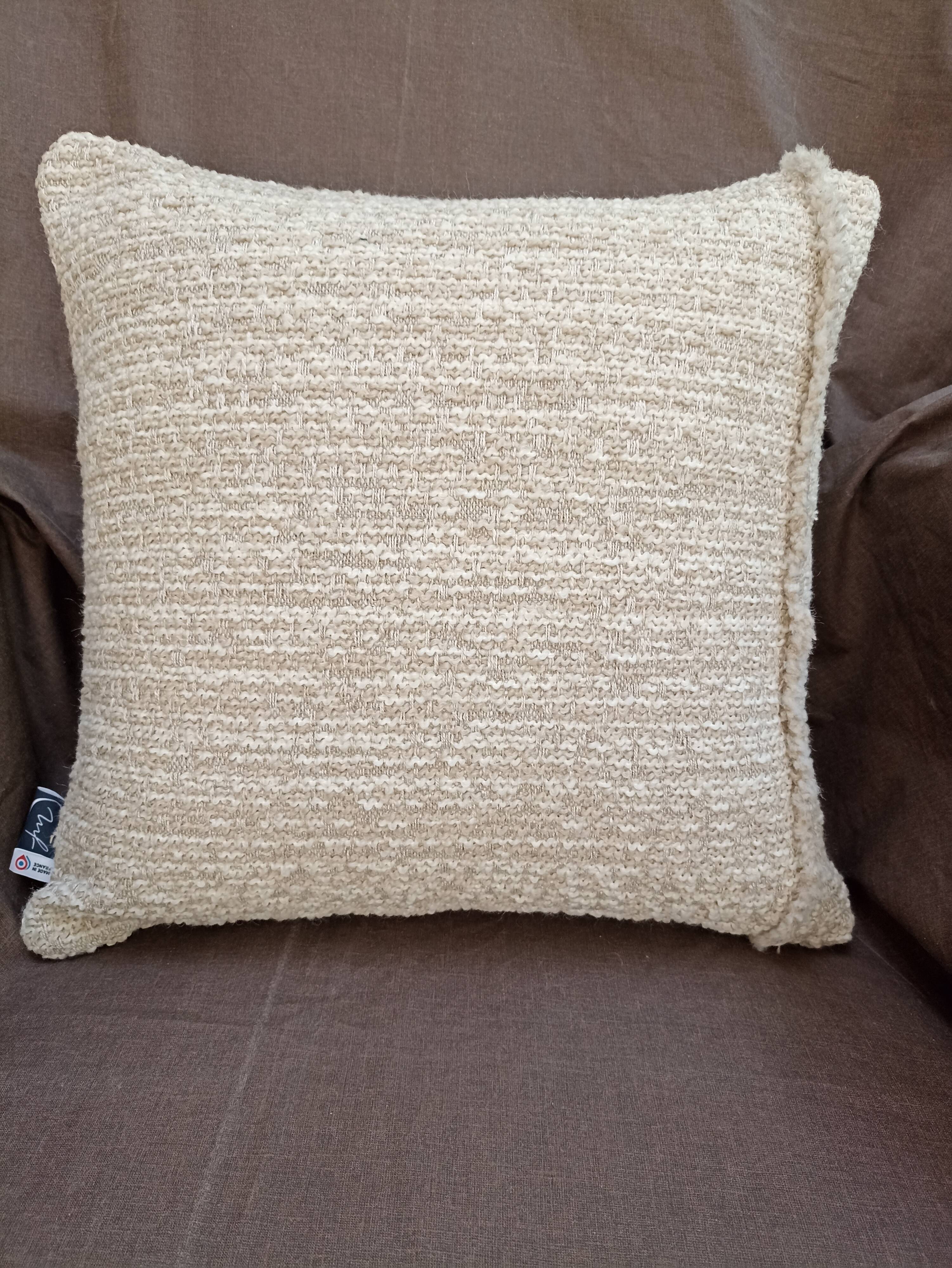 Cushion fabric "Ecrin" 40x40 cm pebble color