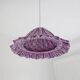Emilia "purple shell flowers" conical textile suspension with flounce