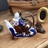 Hirado Teapot Riding Carp Tea 1860-1910