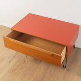 Stylish red chest of drawers from the 60s, WK Möbel