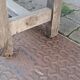 Pair of solid raw wood benches XIX