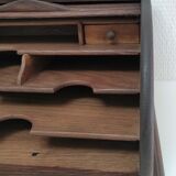 Solid wood writing with vintage curtain