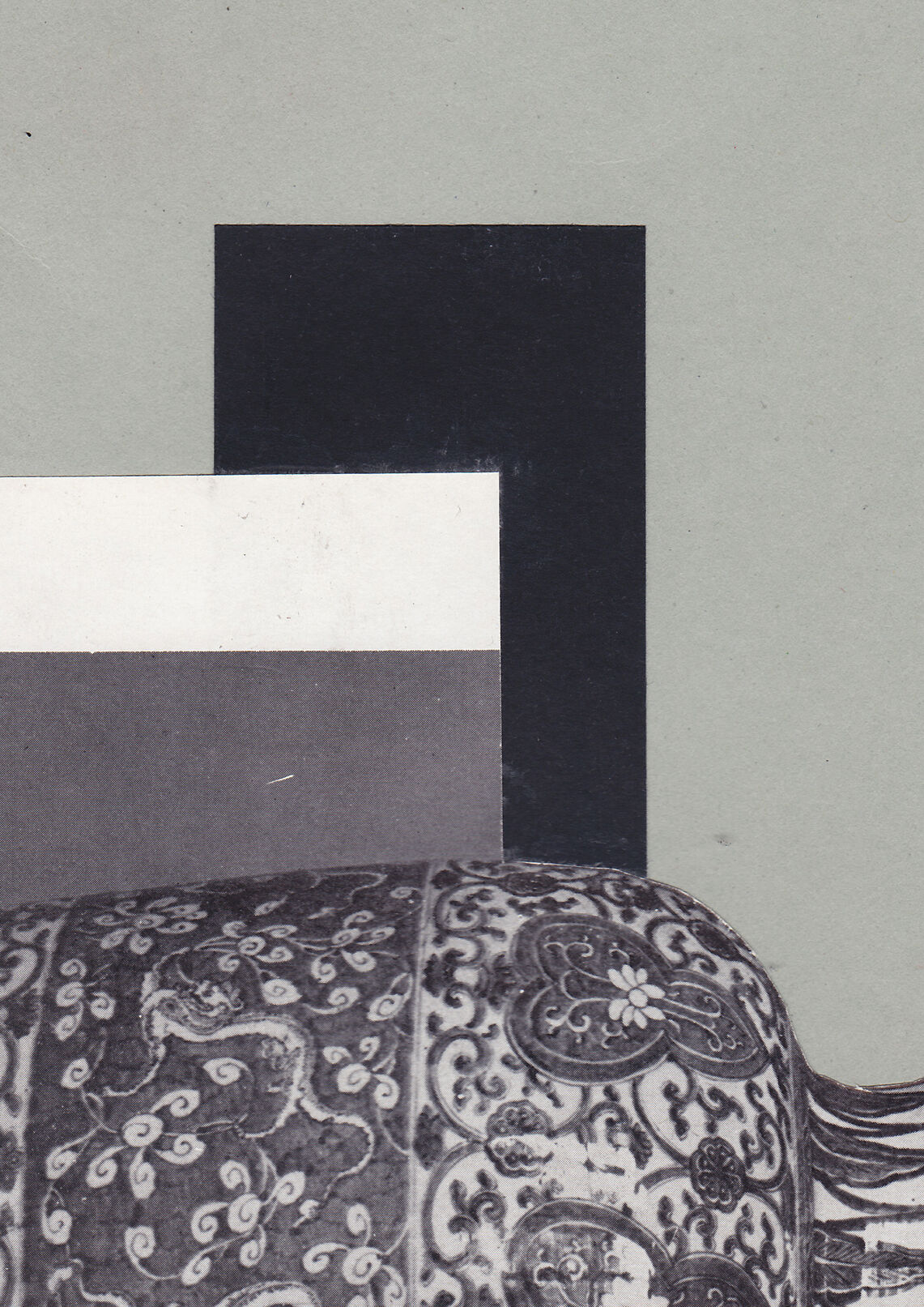 Collage sur papier ornates
