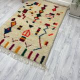 Tapis berbère en laine fait main 200 x 100 cm