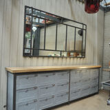 Industrial metal mirror 1930s - 112x221cm