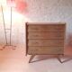 Commode vintage bois et pieds compas années 1950 1960