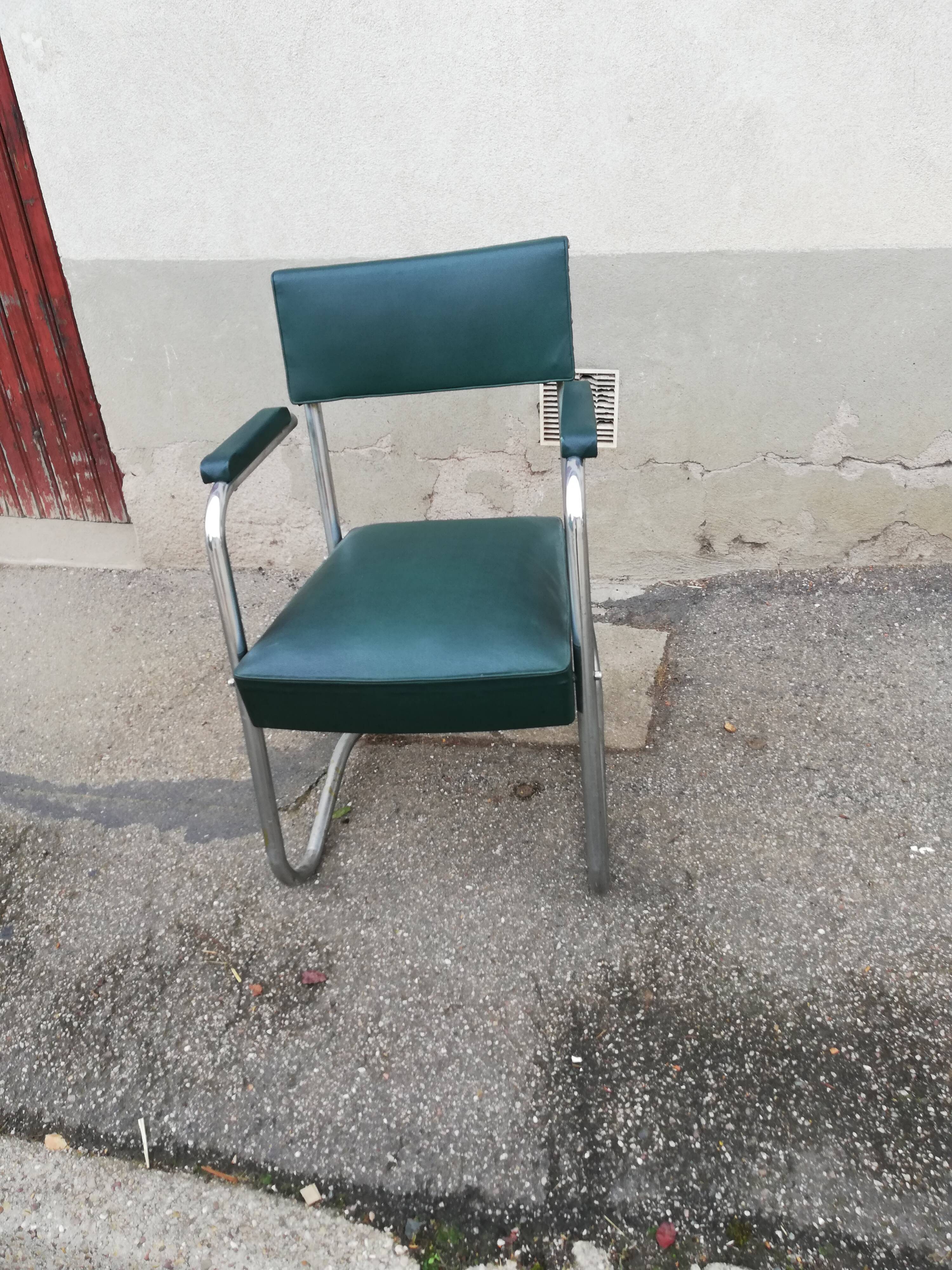 Office armchair year 50 skai green