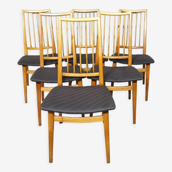 6 chaises de salle à manger danoises 1960