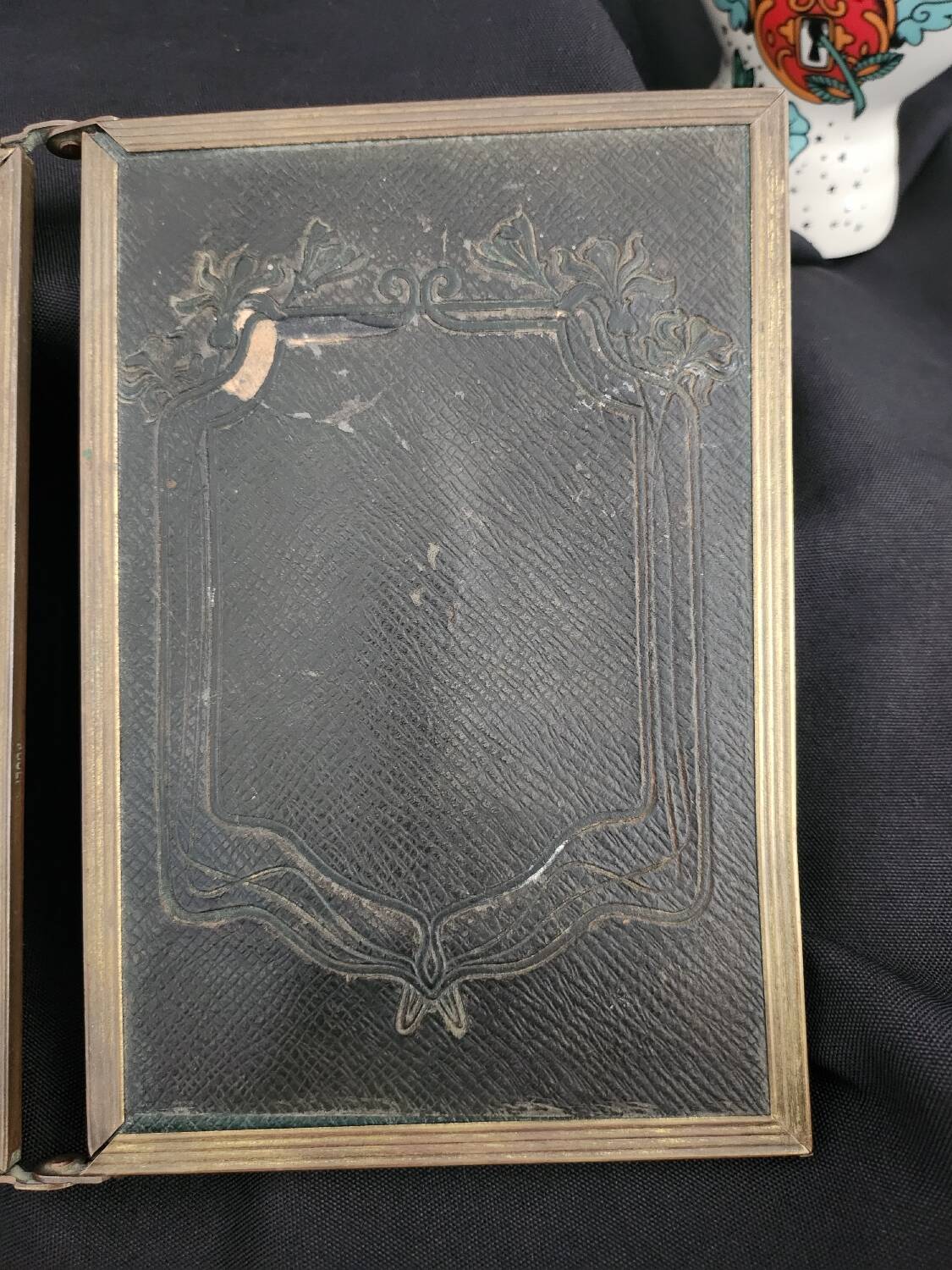 Antique barber-style triptych mirror