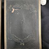 Ancien miroir triptyque style barber