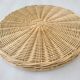 Round rattan tray