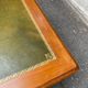 Louis XV style flat desk in solid cherry wood with pull-out extensions and leather top 19