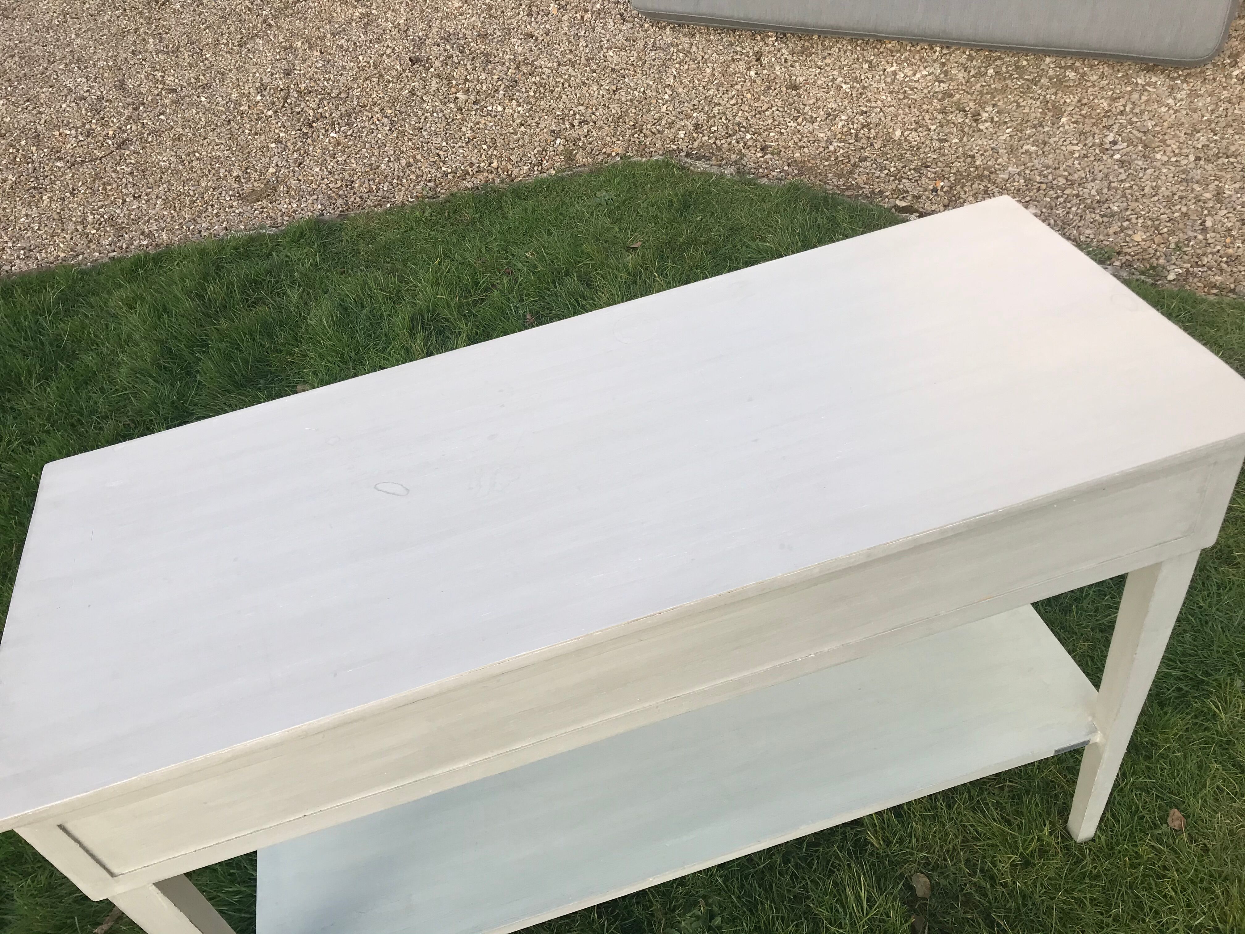Ivory white console