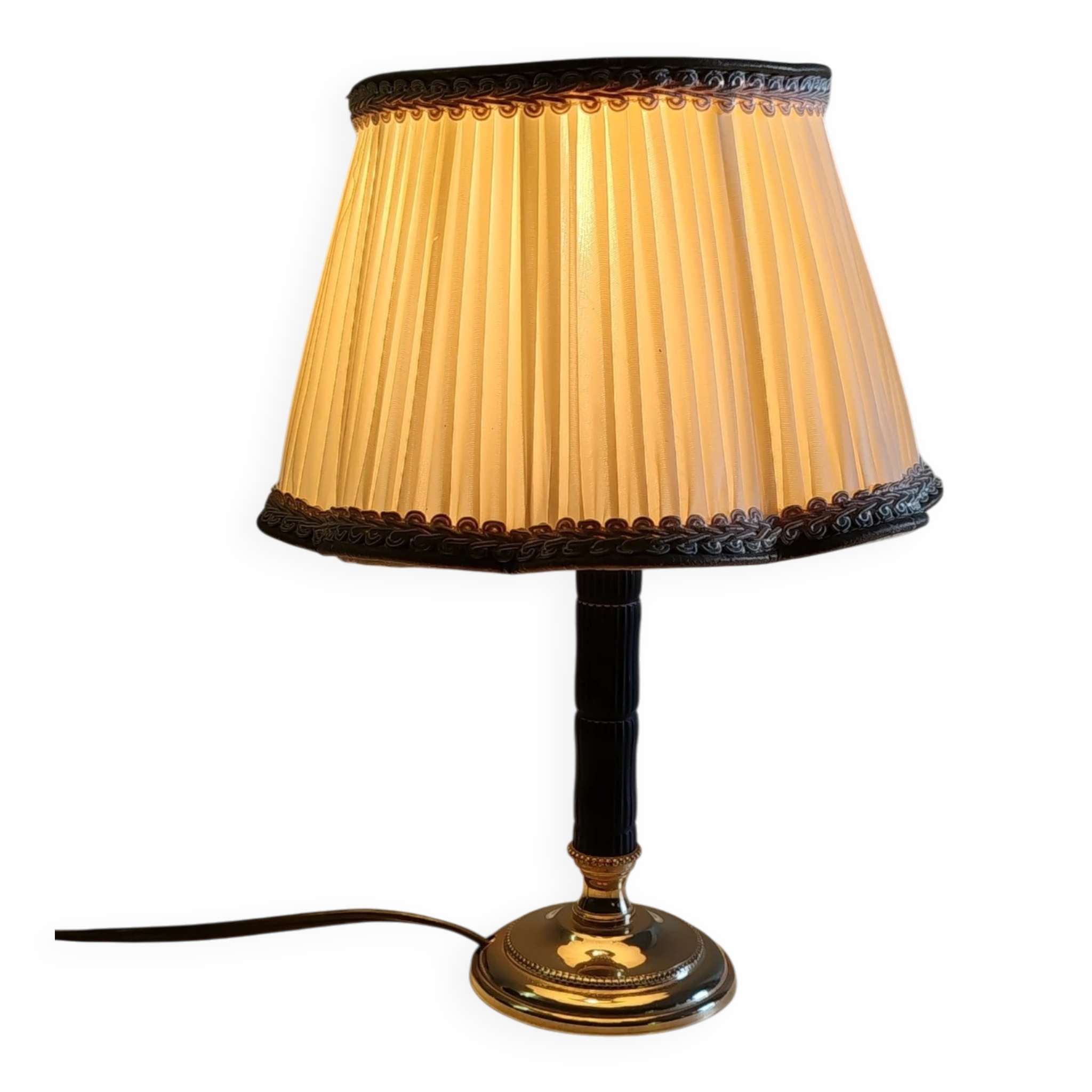 Table lamp in brass and Bakelite - mid 20th century
