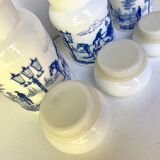 Apothecary pots in opaline