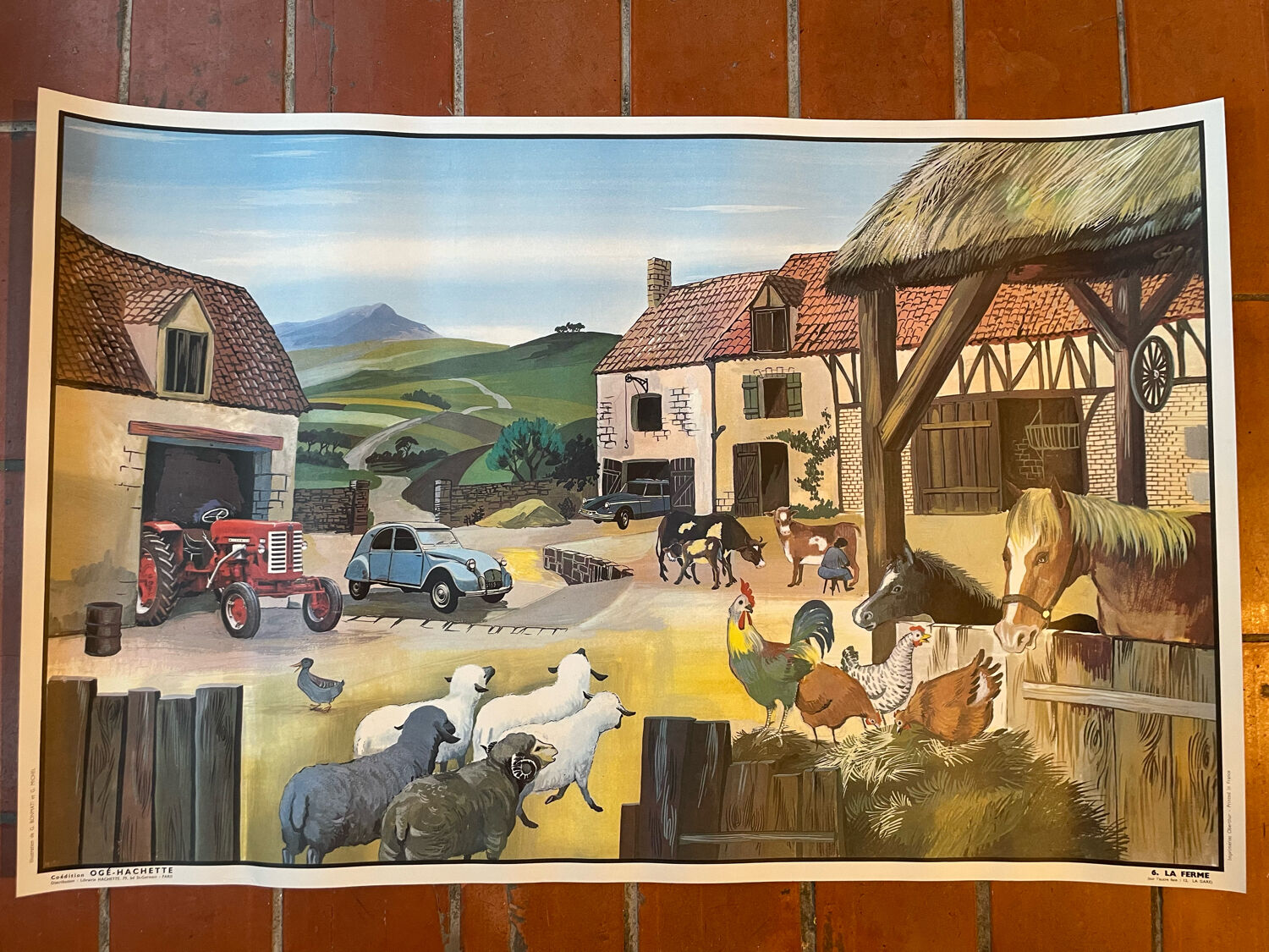 Ogé-Hachette poster "the farm / the station"