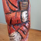 Religious statuette in painted wood