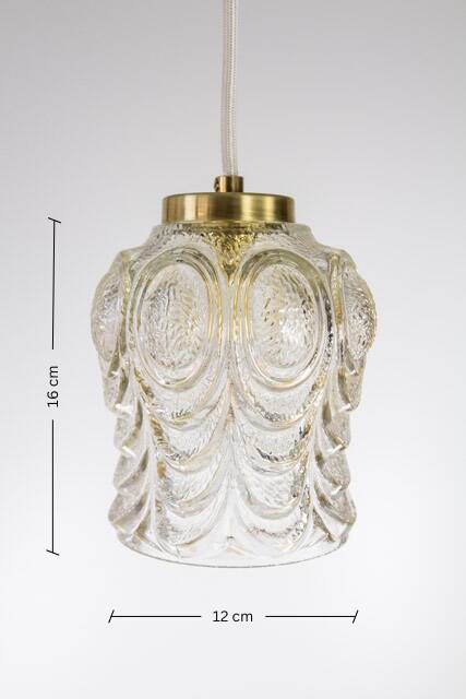 Jugošik (Yugochic) vintage crystal clear pendant lamp