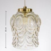 Jugošik (Yugochic) vintage crystal clear pendant lamp