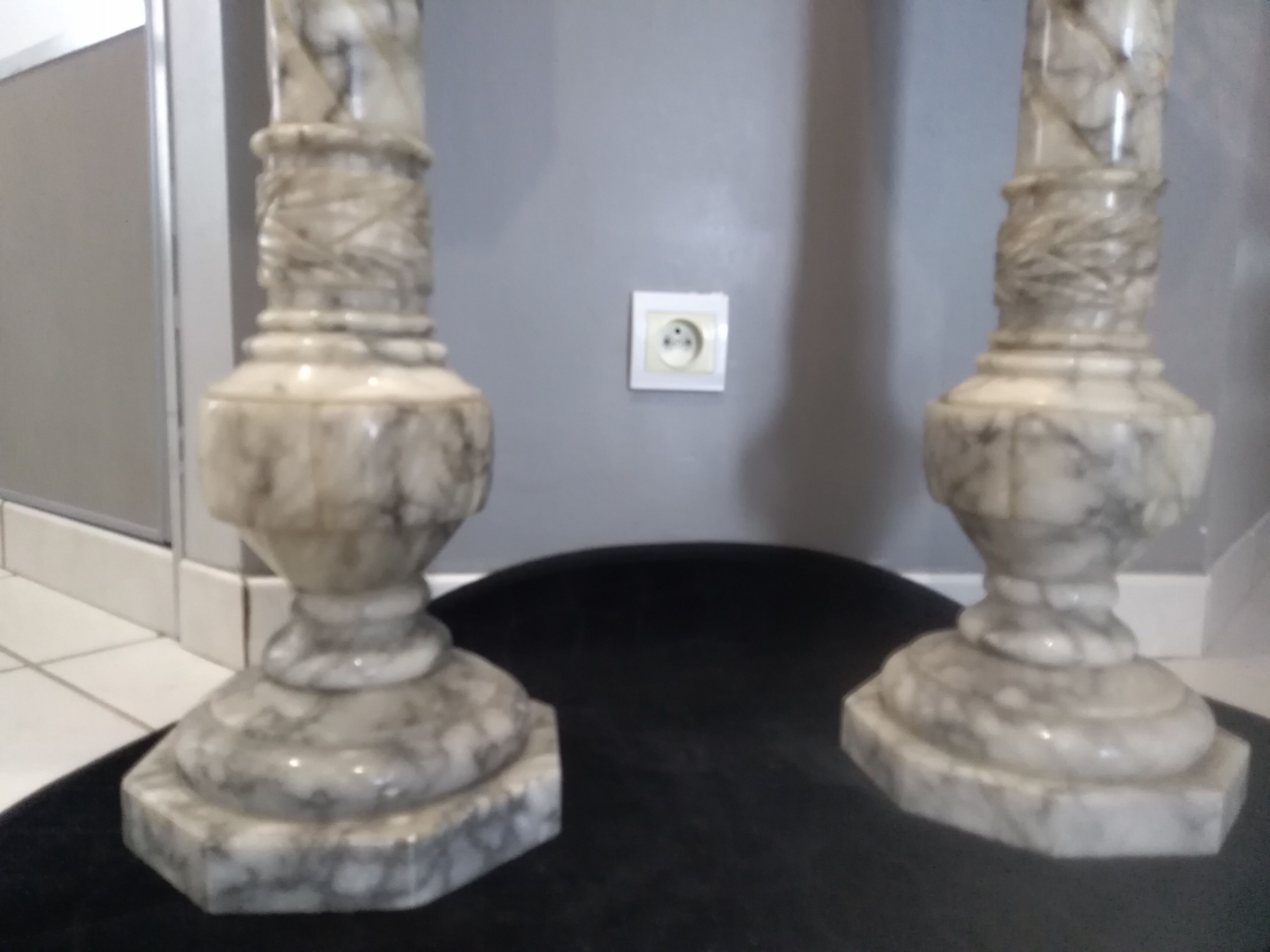 Pair of marble columns year 1950