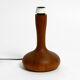 Beautiful minimalist 80s DOMUS teak table lamp with original wild silk fabr