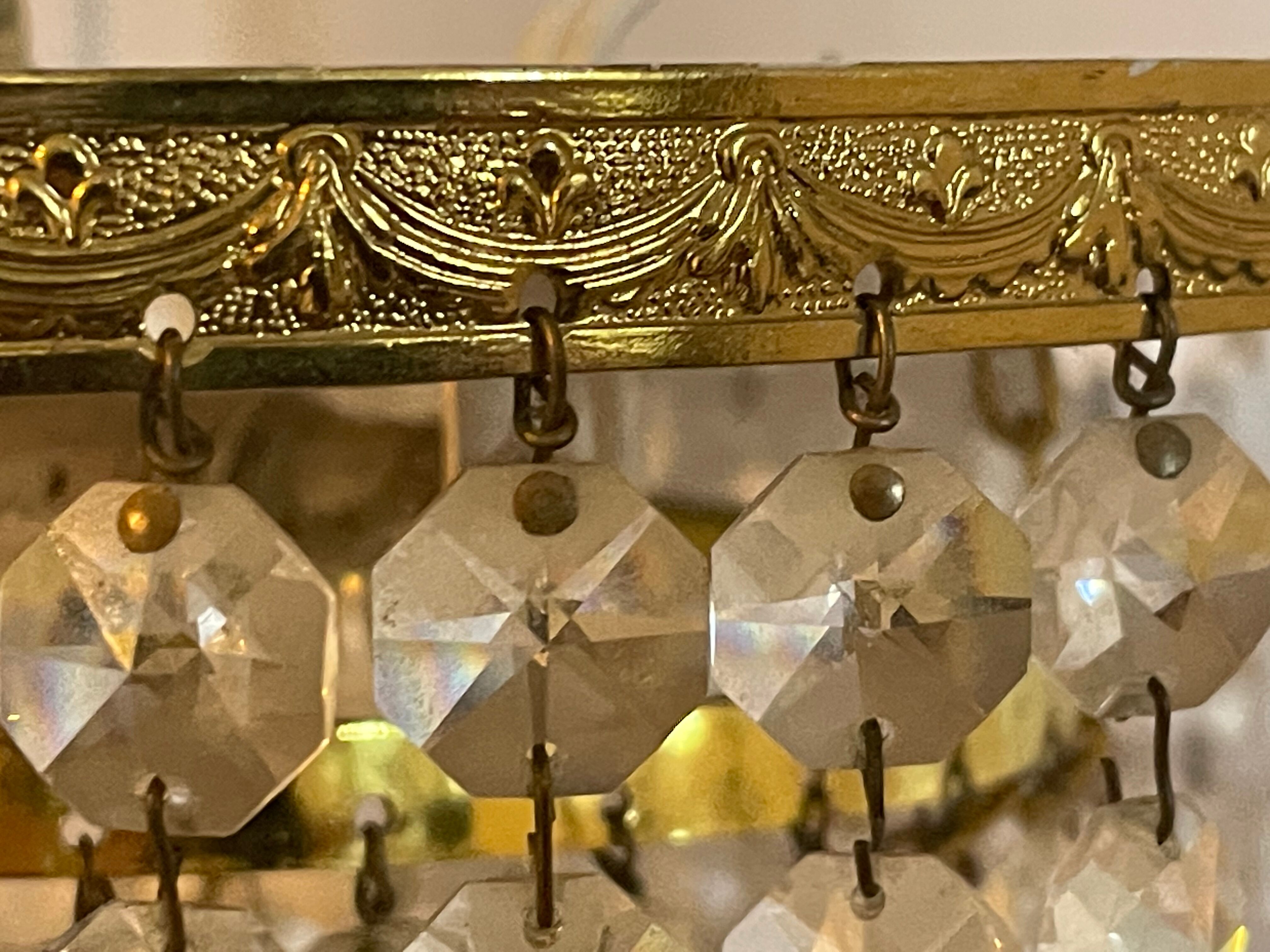 Ceiling lamp crown brass with vintage tassels