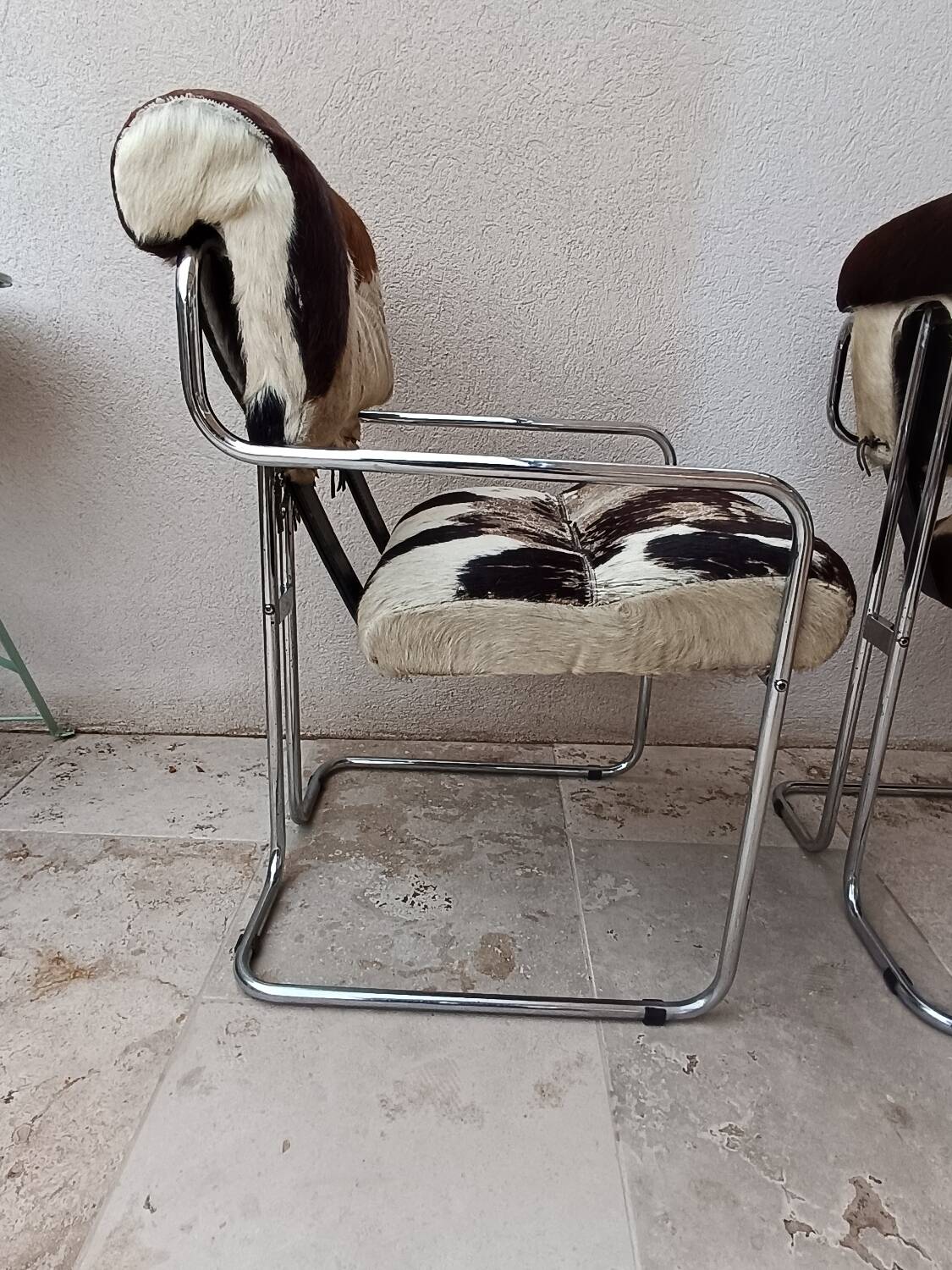 Set of 4 vintage Cucroma armchairs – Guido Faleschini – leather