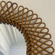 Vintage wicker art rattan mirror
