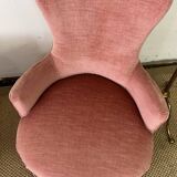 Pair of powder pink toad armchairs