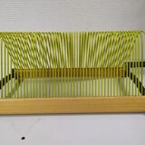 Old green wood vinyl holder, plattofix