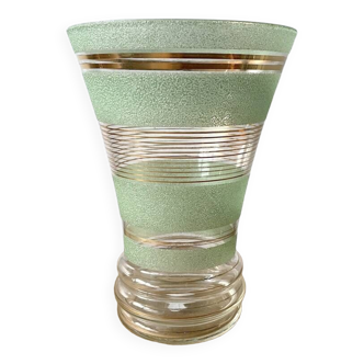 Vase Art Déco en verre granité