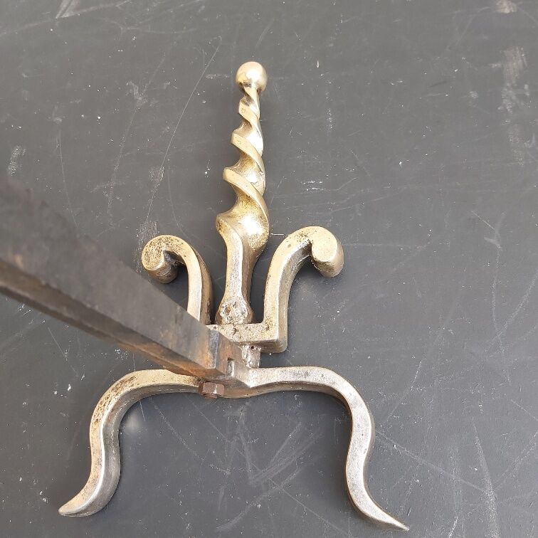 Pair of old bronze channels