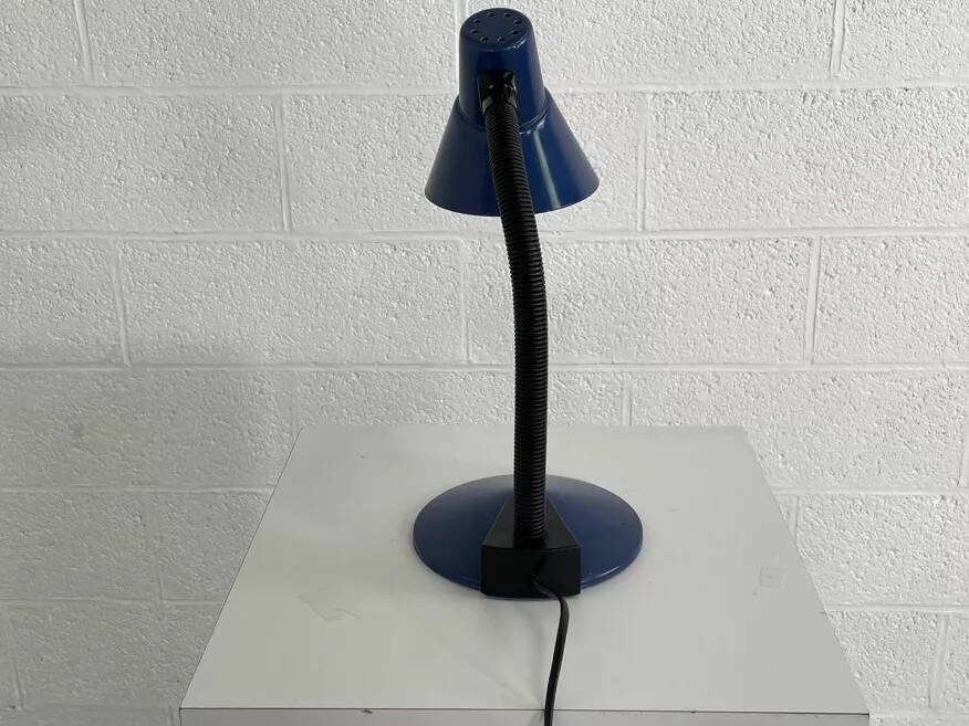 90s blue industrial desk lamp