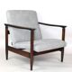 Light Grey Silver Armchair by Edmund Homa GFM-142, 1970s