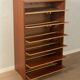 Classic shoe cabinet from the 1960s with brass handles